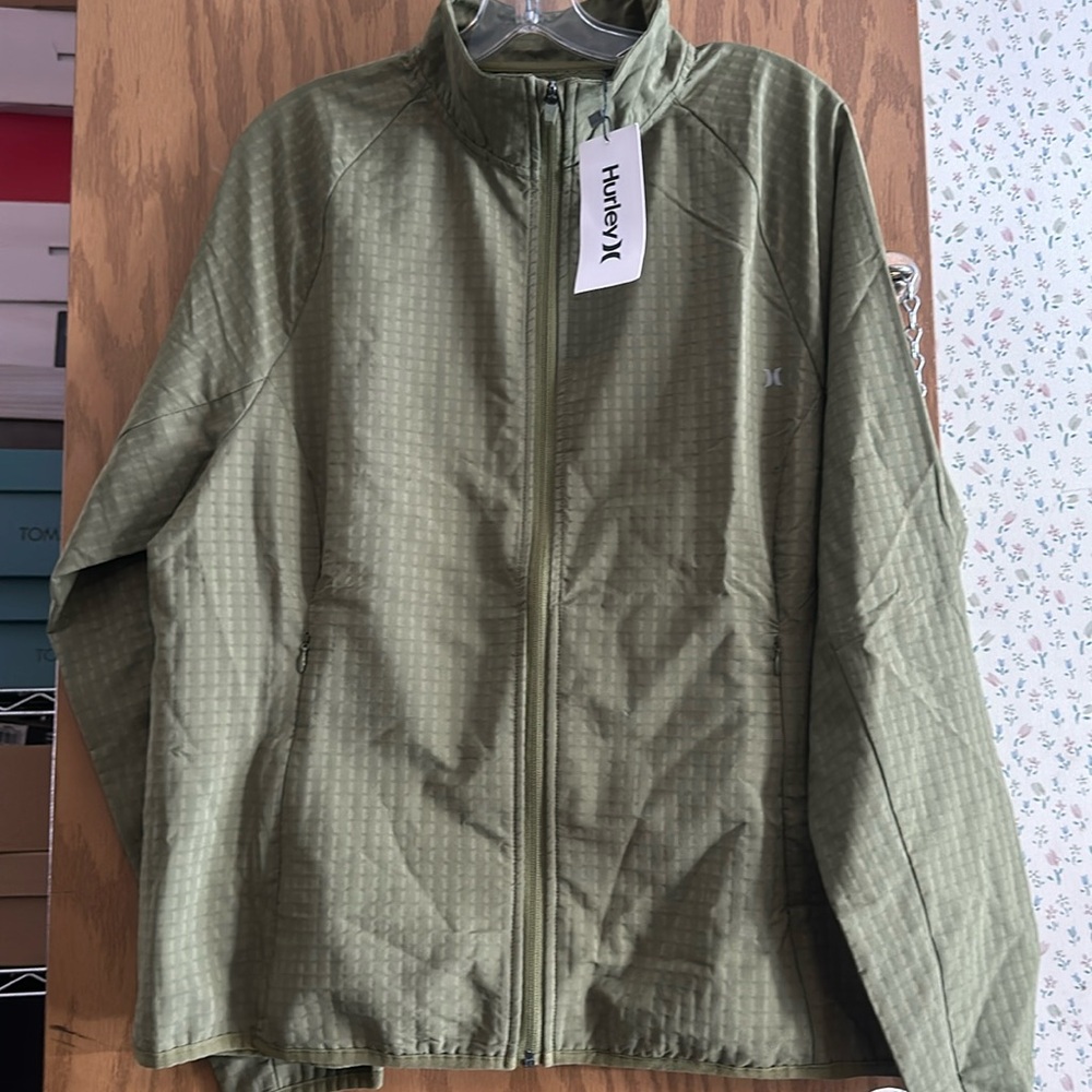 HURLEY WOMEN'S MOCK NECK  JACKET: GREEN: NEW WITH TAGS: SIZE XL